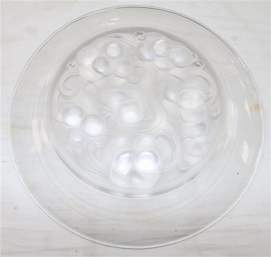 A René Lalique Ormeaux pattern dish, no.3265 and a Marienthal, pattern no. 3241 plate, 23cm